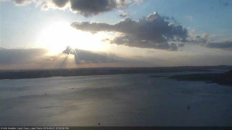 Lake Travis webcam, September 21, 2019 6:05 PM CT