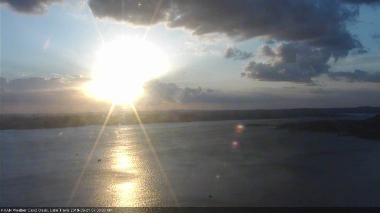 Lake Travis webcam, September 21, 2019 6:10 PM CT