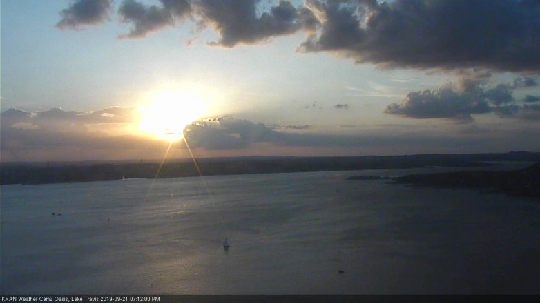 Lake Travis webcam, September 21, 2019 6:15 PM CT