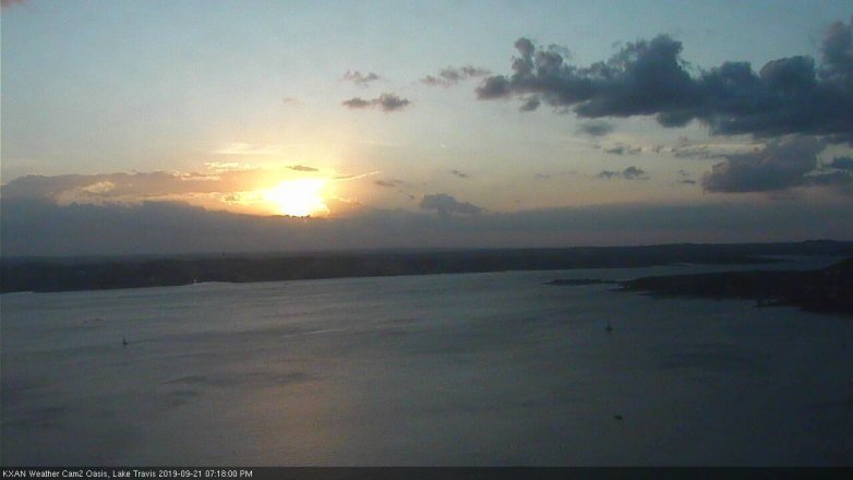 Lake Travis webcam, September 21, 2019 6:20 PM CT