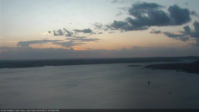 Lake Travis webcam, September 21, 2019 6:30 PM CT