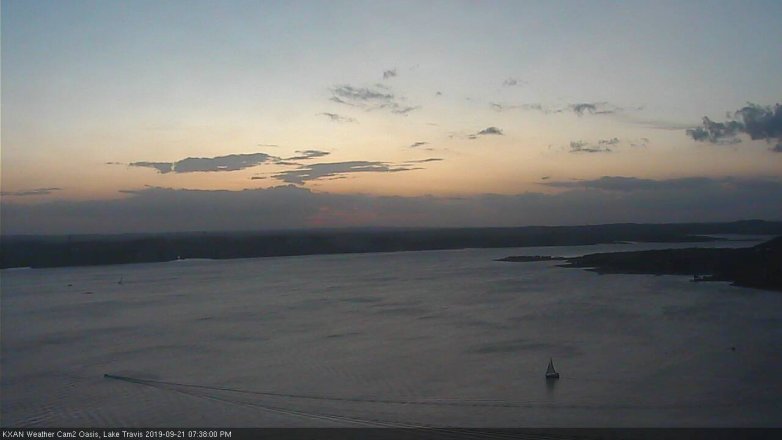 Lake Travis webcam, September 21, 2019 6:40 PM CT