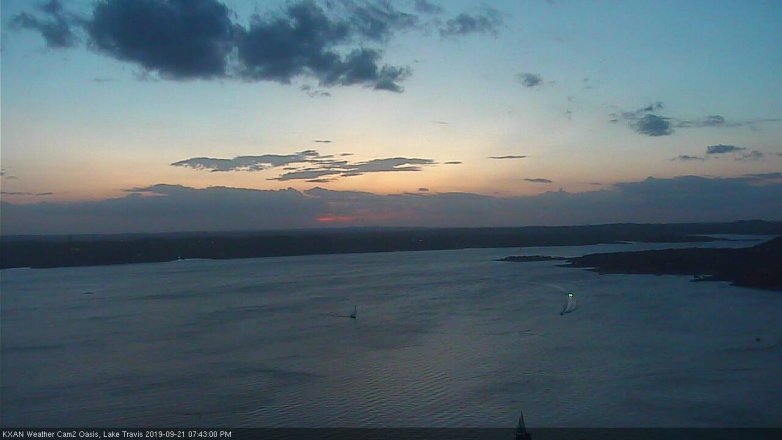 Lake Travis webcam, September 21, 2019 6:45 PM CT