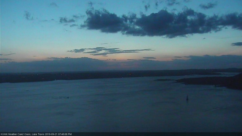 Lake Travis webcam, September 21, 2019 6:50 PM CT