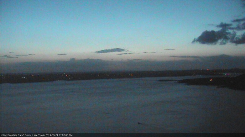 Lake Travis webcam, September 21, 2019 7:00 PM CT