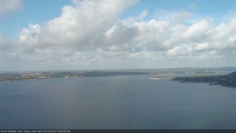 Lake Travis webcam, September 22, 2019 9:05 AM CT