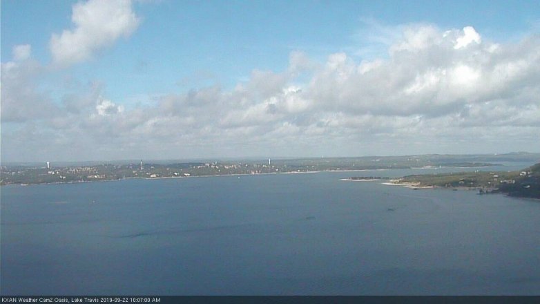 Lake Travis webcam, September 22, 2019 9:10 AM CT