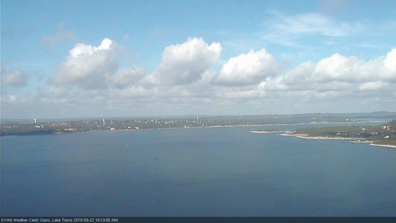 Lake Travis webcam, September 22, 2019 9:15 AM CT