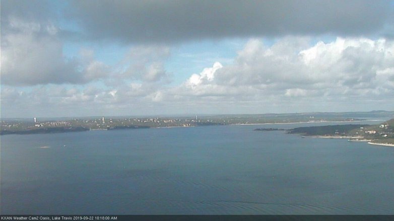 Lake Travis webcam, September 22, 2019 9:20 AM CT