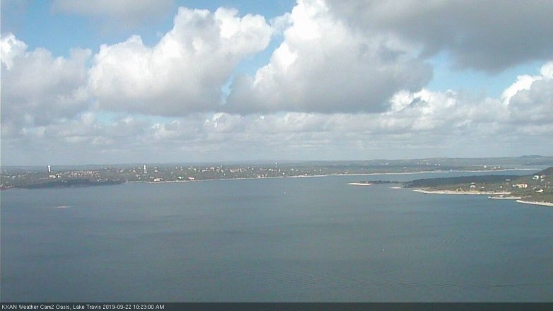Lake Travis webcam, September 22, 2019 9:25 AM CT