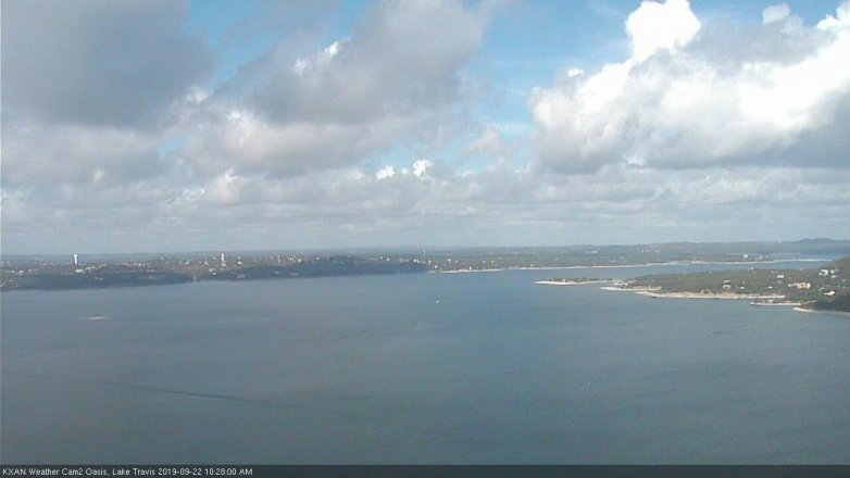Lake Travis webcam, September 22, 2019 9:30 AM CT