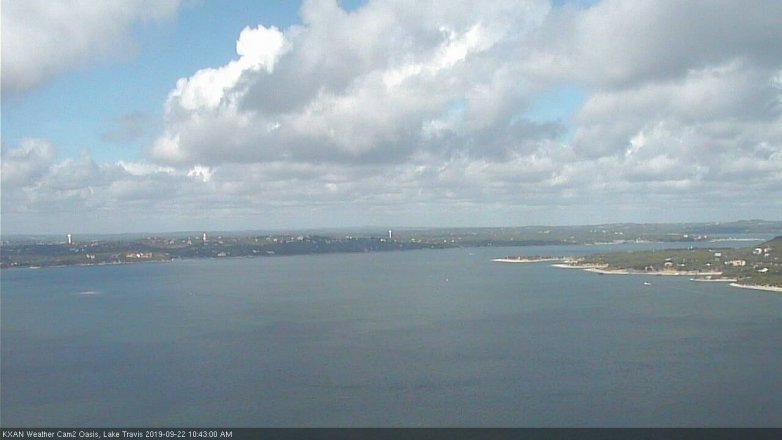 Lake Travis webcam, September 22, 2019 9:45 AM CT