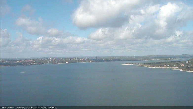 Lake Travis webcam, September 22, 2019 9:50 AM CT
