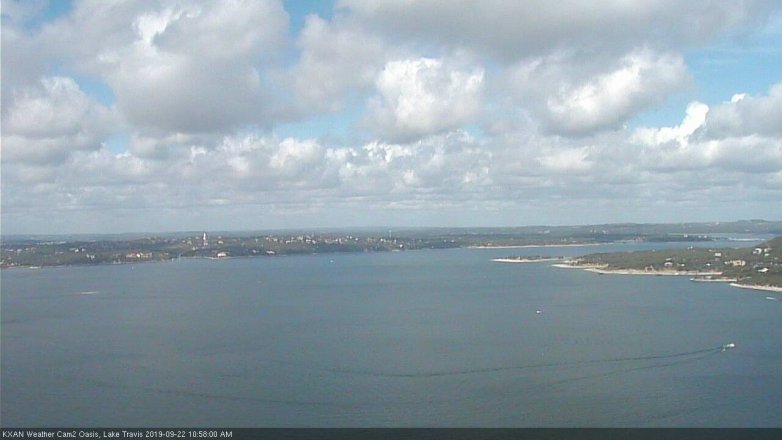 Lake Travis webcam, September 22, 2019 10:00 AM CT