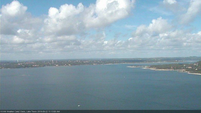 Lake Travis webcam, September 22, 2019 10:15 AM CT