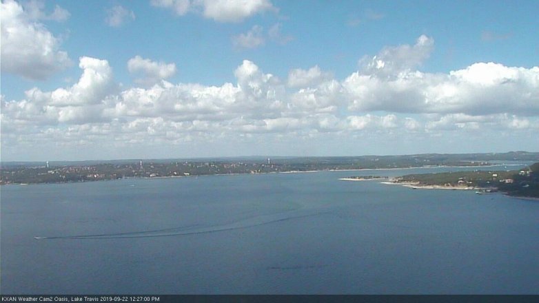 Lake Travis webcam, September 22, 2019 11:30 AM CT