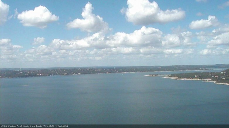 Lake Travis webcam, September 22, 2019 11:40 AM CT