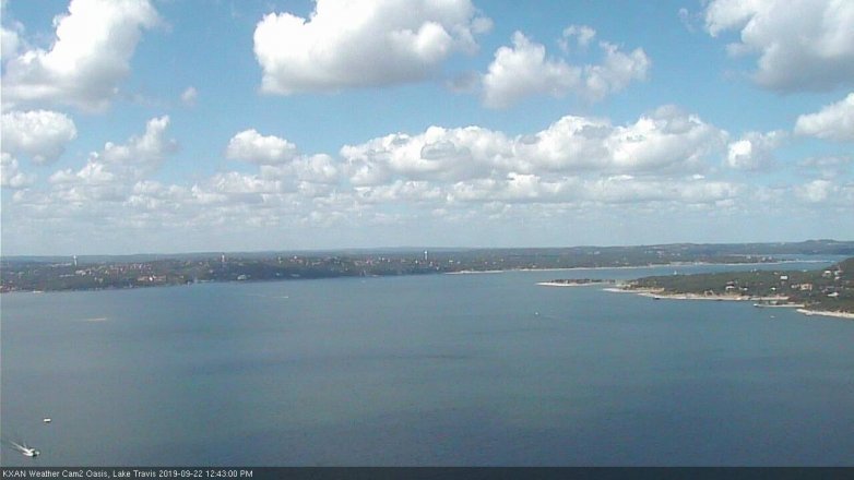Lake Travis webcam, September 22, 2019 11:45 AM CT