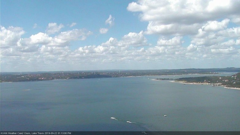 Lake Travis webcam, September 22, 2019 12:15 PM CT