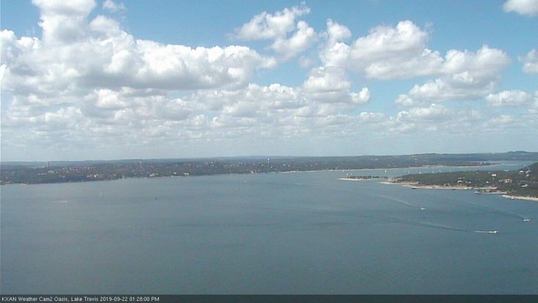 Lake Travis webcam, September 22, 2019 12:30 PM CT