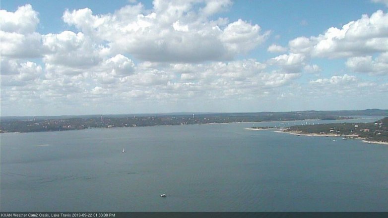 Lake Travis webcam, September 22, 2019 12:35 PM CT