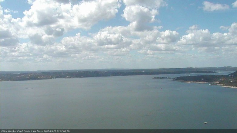 Lake Travis webcam, September 22, 2019 1:35 PM CT
