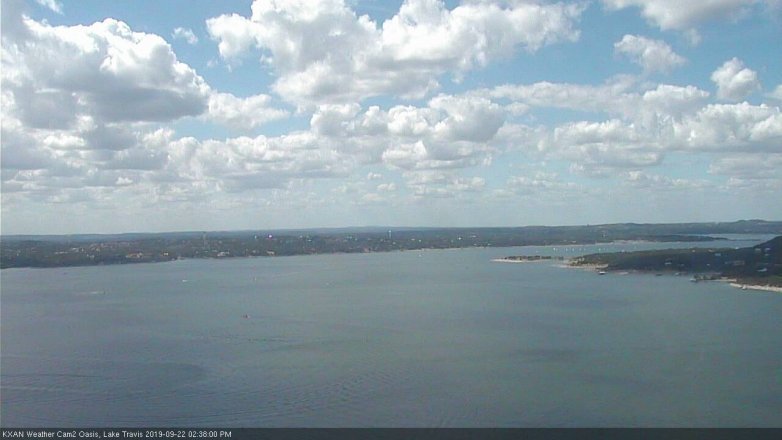 Lake Travis webcam, September 22, 2019 1:40 PM CT