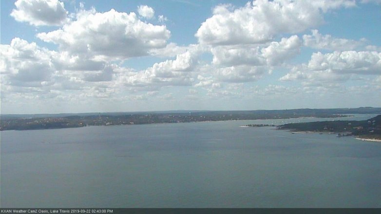 Lake Travis webcam, September 22, 2019 1:45 PM CT