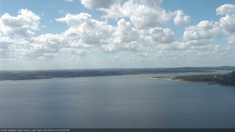 Lake Travis webcam, September 22, 2019 1:55 PM CT