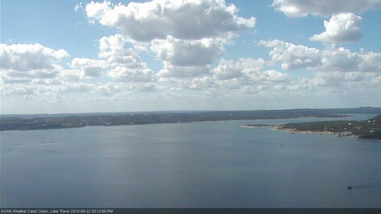 Lake Travis webcam, September 22, 2019 2:15 PM CT