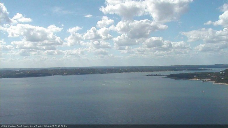 Lake Travis webcam, September 22, 2019 2:20 PM CT