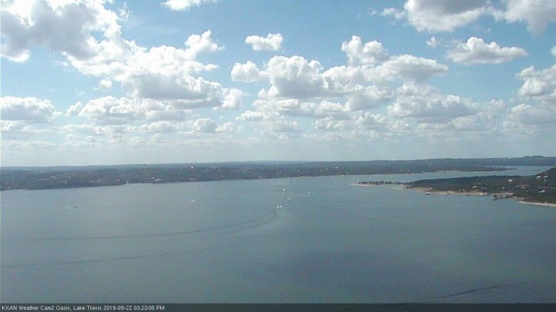 Lake Travis webcam, September 22, 2019 2:25 PM CT