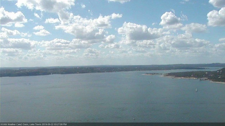 Lake Travis webcam, September 22, 2019 2:30 PM CT