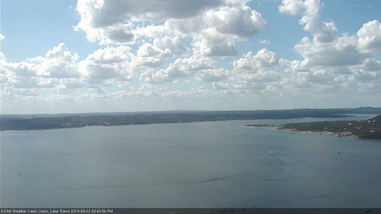 Lake Travis webcam, September 22, 2019 2:45 PM CT
