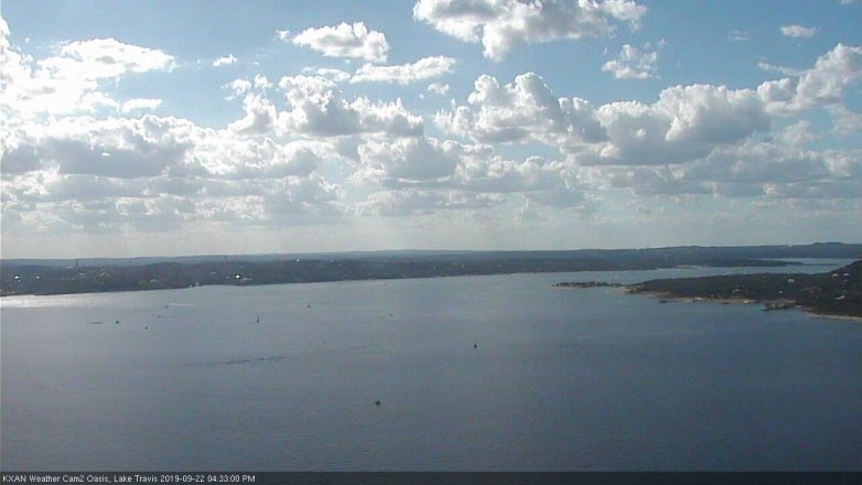 Lake Travis webcam, September 22, 2019 3:35 PM CT