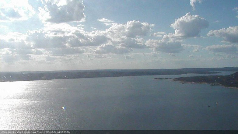 Lake Travis webcam, September 22, 2019 4:00 PM CT