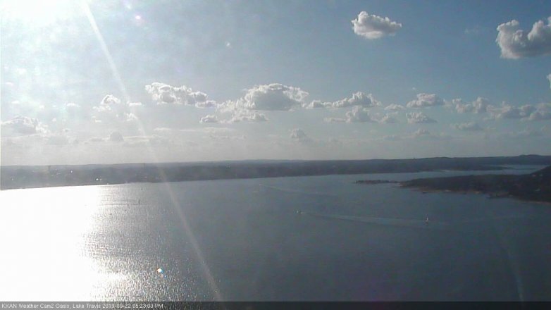 Lake Travis webcam, September 22, 2019 4:25 PM CT