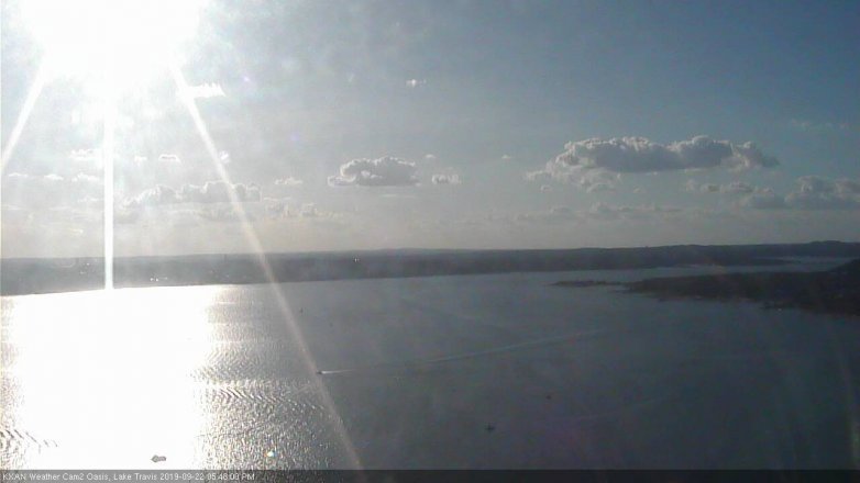 Lake Travis webcam, September 22, 2019 4:50 PM CT