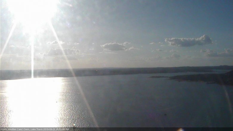 Lake Travis webcam, September 22, 2019 4:55 PM CT