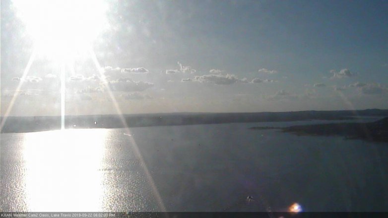 Lake Travis webcam, September 22, 2019 5:05 PM CT