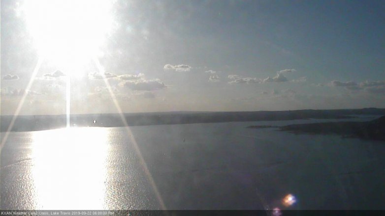 Lake Travis webcam, September 22, 2019 5:10 PM CT