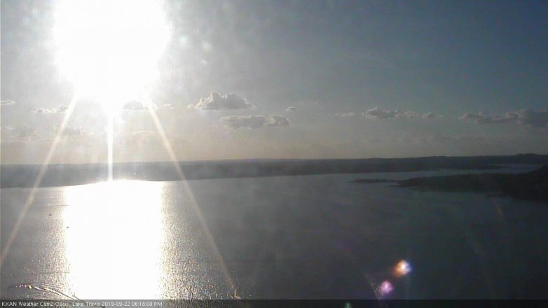 Lake Travis webcam, September 22, 2019 5:20 PM CT