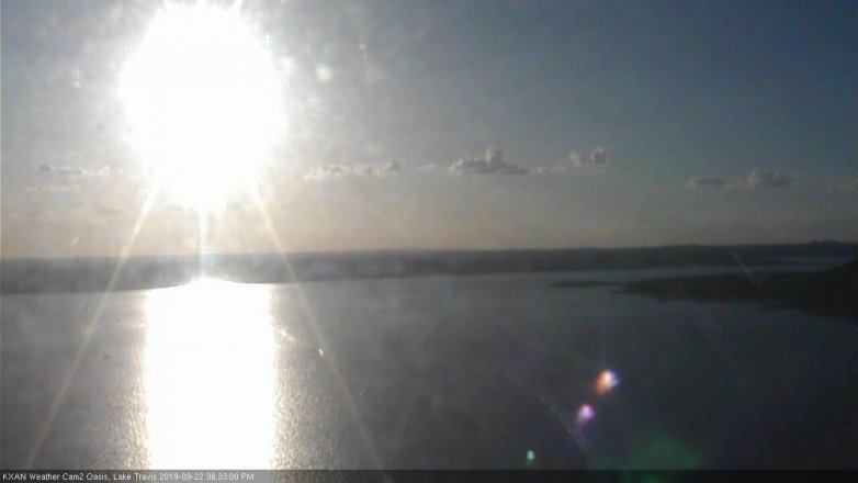 Lake Travis webcam, September 22, 2019 5:35 PM CT