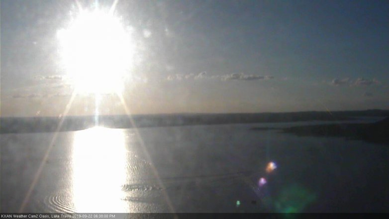 Lake Travis webcam, September 22, 2019 5:40 PM CT