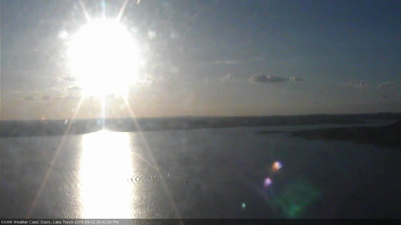 Lake Travis webcam, September 22, 2019 5:45 PM CT