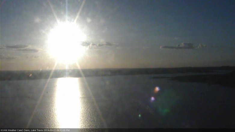 Lake Travis webcam, September 22, 2019 5:55 PM CT