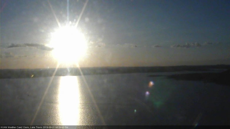 Lake Travis webcam, September 22, 2019 6:00 PM CT