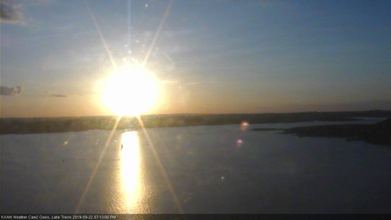 Lake Travis webcam, September 22, 2019 6:15 PM CT