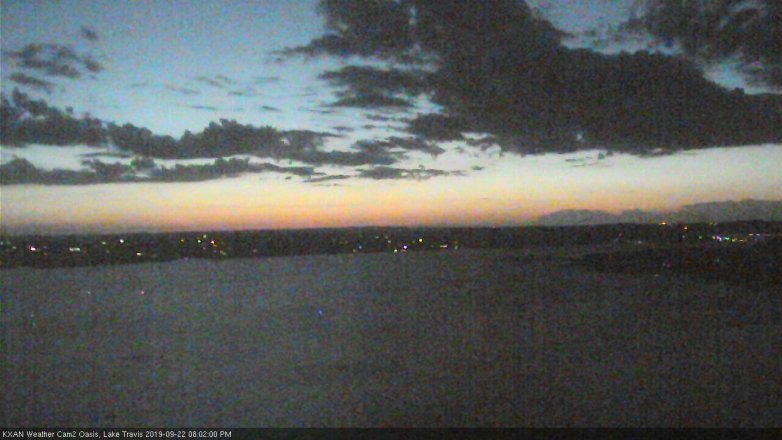 Lake Travis webcam, September 22, 2019 7:05 PM CT