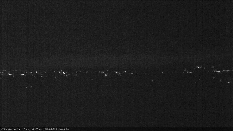 Lake Travis webcam, September 22, 2019 7:30 PM CT